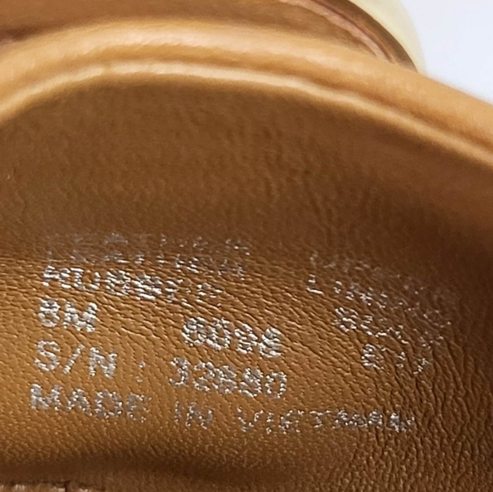 Tory Burch Minnie Royal Tan Leather Travel Ballet Flats‎ Size 8M - Picture 11 of 13